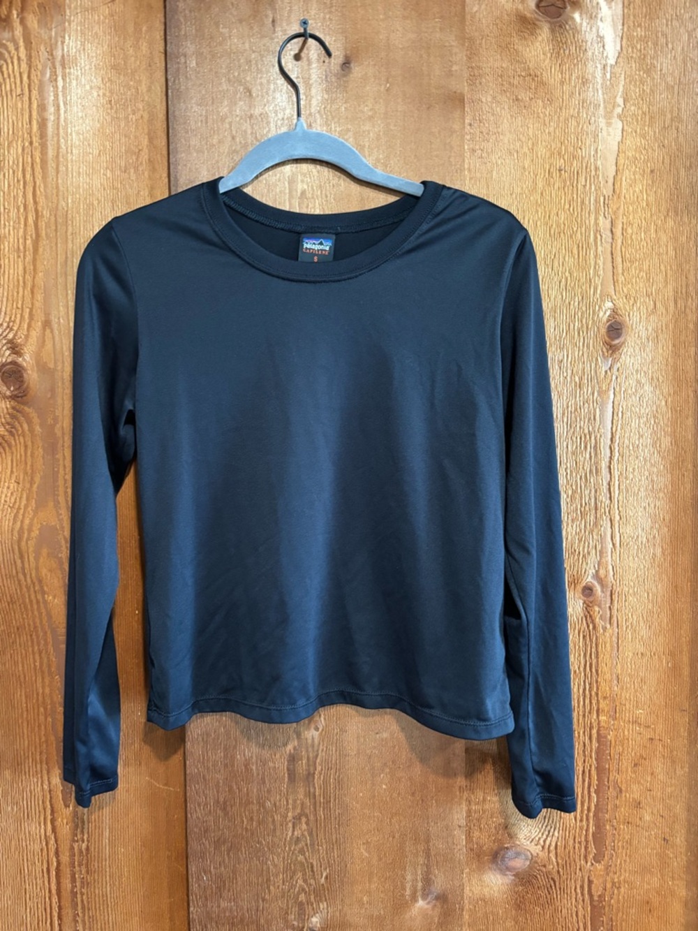 Vintage Patagonia Capilene Long Sleeve Base Layer Top Black Small Made in USA